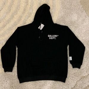 Gallery Dept Black Vintage Logo Hoodie Mens Size Large